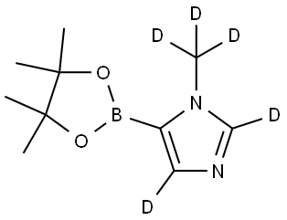 1-(methyl-d3)-5-(4,4,5,5-tetramethyl-1,3,2-dioxaborolan-2-yl)-1H-imidazole-2,4-d2 Struktur