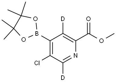 methyl 5-chloro-4-(4,4,5,5-tetramethyl-1,3,2-dioxaborolan-2-yl)picolinate-3,6-d2 Structure