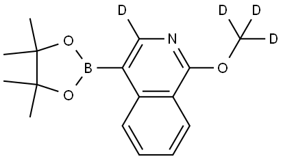 1-(methoxy-d3)-4-(4,4,5,5-tetramethyl-1,3,2-dioxaborolan-2-yl)isoquinoline-3-d Struktur