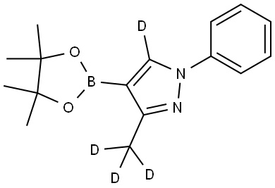 3-(methyl-d3)-1-phenyl-4-(4,4,5,5-tetramethyl-1,3,2-dioxaborolan-2-yl)-1H-pyrazole-5-d Struktur