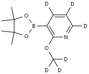 2-(methoxy-d3)-3-(4,4,5,5-tetramethyl-1,3,2-dioxaborolan-2-yl)pyridine-4,5,6-d3 Struktur