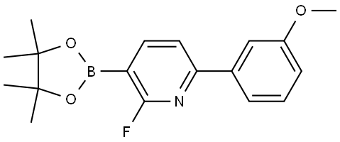 2-fluoro-6-(3-methoxyphenyl)-3-(4,4,5,5-tetramethyl-1,3,2-dioxaborolan-2-yl)pyridine Struktur