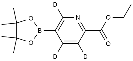 ethyl 5-(4,4,5,5-tetramethyl-1,3,2-dioxaborolan-2-yl)picolinate-3,4,6-d3 Struktur