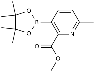 methyl 6-methyl-3-(4,4,5,5-tetramethyl-1,3,2-dioxaborolan-2-yl)picolinate Struktur