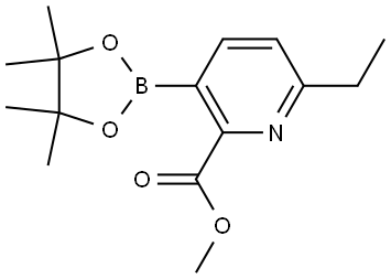 methyl 6-ethyl-3-(4,4,5,5-tetramethyl-1,3,2-dioxaborolan-2-yl)picolinate Struktur