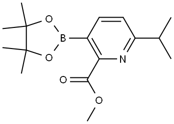 methyl 6-isopropyl-3-(4,4,5,5-tetramethyl-1,3,2-dioxaborolan-2-yl)picolinate Struktur