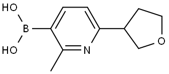 (2-methyl-6-(tetrahydrofuran-3-yl)pyridin-3-yl)boronic acid Struktur