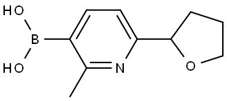 (2-methyl-6-(tetrahydrofuran-2-yl)pyridin-3-yl)boronic acid Struktur