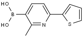 B-[2-Methyl-6-(2-thienyl)-3-pyridinyl]boronic acid Struktur