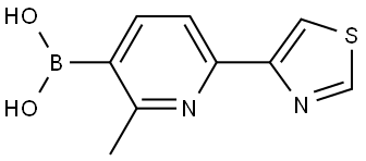 (2-methyl-6-(thiazol-4-yl)pyridin-3-yl)boronic acid Struktur