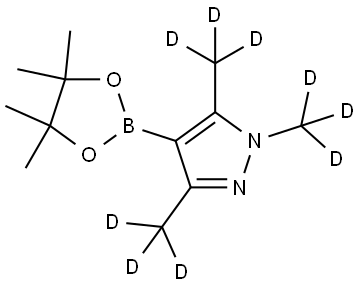 1,3,5-tris(methyl-d3)-4-(4,4,5,5-tetramethyl-1,3,2-dioxaborolan-2-yl)-1H-pyrazole Struktur