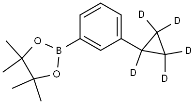 2-(3-(cyclopropyl-d5)phenyl)-4,4,5,5-tetramethyl-1,3,2-dioxaborolane Struktur