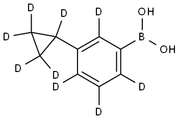 (3-(cyclopropyl-d5)phenyl-2,4,5,6-d4)boronic acid Struktur