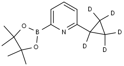 2-(cyclopropyl-d5)-6-(4,4,5,5-tetramethyl-1,3,2-dioxaborolan-2-yl)pyridine Struktur