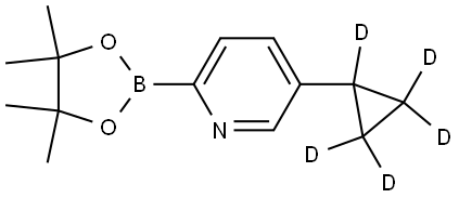 5-(cyclopropyl-d5)-2-(4,4,5,5-tetramethyl-1,3,2-dioxaborolan-2-yl)pyridine Struktur