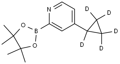 4-(cyclopropyl-d5)-2-(4,4,5,5-tetramethyl-1,3,2-dioxaborolan-2-yl)pyridine Struktur