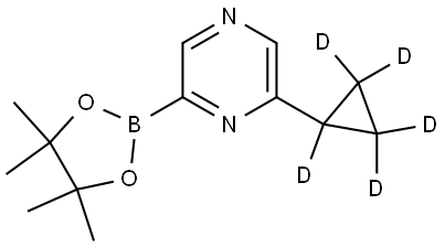 2-(cyclopropyl-d5)-6-(4,4,5,5-tetramethyl-1,3,2-dioxaborolan-2-yl)pyrazine Struktur