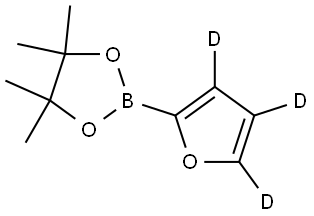 2-(furan-2-yl-d3)-4,4,5,5-tetramethyl-1,3,2-dioxaborolane Struktur