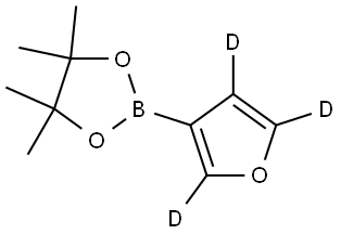 2-(furan-3-yl-d3)-4,4,5,5-tetramethyl-1,3,2-dioxaborolane Struktur