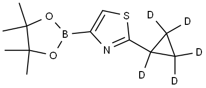 2-(cyclopropyl-d5)-4-(4,4,5,5-tetramethyl-1,3,2-dioxaborolan-2-yl)thiazole Struktur