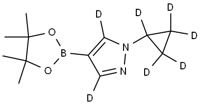 1-(cyclopropyl-d5)-4-(4,4,5,5-tetramethyl-1,3,2-dioxaborolan-2-yl)-1H-pyrazole-3,5-d2 Struktur