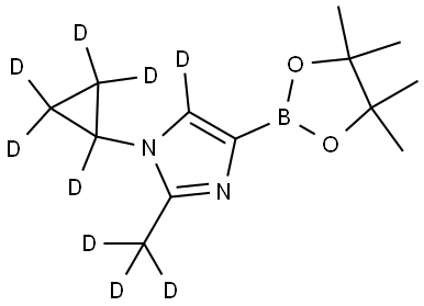 1-(cyclopropyl-d5)-2-(methyl-d3)-4-(4,4,5,5-tetramethyl-1,3,2-dioxaborolan-2-yl)-1H-imidazole-5-d Struktur