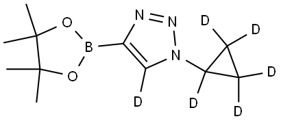 1-(cyclopropyl-d5)-4-(4,4,5,5-tetramethyl-1,3,2-dioxaborolan-2-yl)-1H-1,2,3-triazole-5-d Struktur