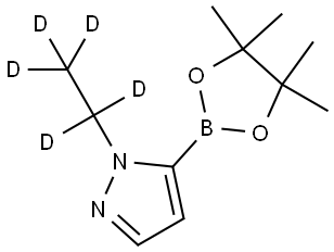 1-(ethyl-d5)-5-(4,4,5,5-tetramethyl-1,3,2-dioxaborolan-2-yl)-1H-pyrazole Struktur