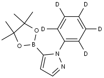 1-(phenyl-d5)-5-(4,4,5,5-tetramethyl-1,3,2-dioxaborolan-2-yl)-1H-pyrazole Struktur