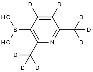 (2,6-bis(methyl-d3)pyridin-3-yl-4,5-d2)boronic acid Struktur