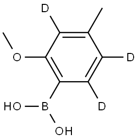 (2-methoxy-4-methylphenyl-3,5,6-d3)boronic acid Struktur