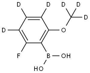 (2-fluoro-6-(methoxy-d3)phenyl-3,4,5-d3)boronic acid Struktur