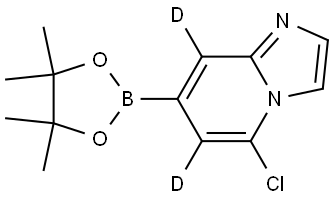 5-chloro-7-(4,4,5,5-tetramethyl-1,3,2-dioxaborolan-2-yl)imidazo[1,2-a]pyridine-6,8-d2 Struktur