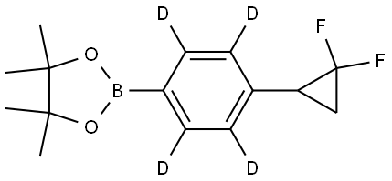 2-(4-(2,2-difluorocyclopropyl)phenyl-2,3,5,6-d4)-4,4,5,5-tetramethyl-1,3,2-dioxaborolane Struktur