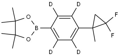 2-(4-(2,2-difluoro-1-methylcyclopropyl)phenyl-2,3,5,6-d4)-4,4,5,5-tetramethyl-1,3,2-dioxaborolane Struktur