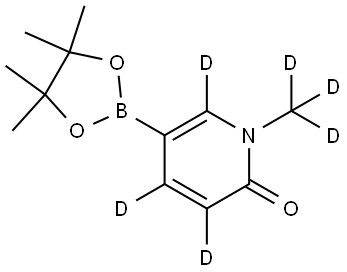 1-(methyl-d3)-5-(4,4,5,5-tetramethyl-1,3,2-dioxaborolan-2-yl)pyridin-2(1H)-one-3,4,6-d3 Struktur