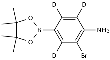 2-bromo-4-(4,4,5,5-tetramethyl-1,3,2-dioxaborolan-2-yl)benzen-3,5,6-d3-amine Struktur