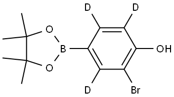 2-bromo-4-(4,4,5,5-tetramethyl-1,3,2-dioxaborolan-2-yl)phen-3,5,6-d3-ol Struktur