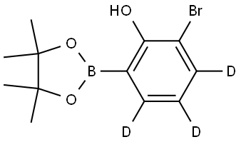 2-bromo-6-(4,4,5,5-tetramethyl-1,3,2-dioxaborolan-2-yl)phen-3,4,5-d3-ol Struktur