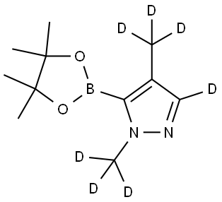 1,4-bis(methyl-d3)-5-(4,4,5,5-tetramethyl-1,3,2-dioxaborolan-2-yl)-1H-pyrazole-3-d Struktur