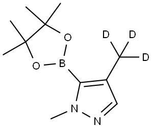 1-methyl-4-(methyl-d3)-5-(4,4,5,5-tetramethyl-1,3,2-dioxaborolan-2-yl)-1H-pyrazole Struktur