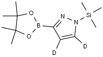 3-(4,4,5,5-tetramethyl-1,3,2-dioxaborolan-2-yl)-1-(trimethylsilyl)-1H-pyrazole-4,5-d2 Struktur