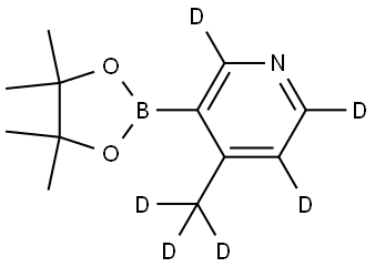 4-(methyl-d3)-3-(4,4,5,5-tetramethyl-1,3,2-dioxaborolan-2-yl)pyridine-2,5,6-d3 Struktur