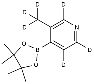 3-(methyl-d3)-4-(4,4,5,5-tetramethyl-1,3,2-dioxaborolan-2-yl)pyridine-2,5,6-d3 Struktur