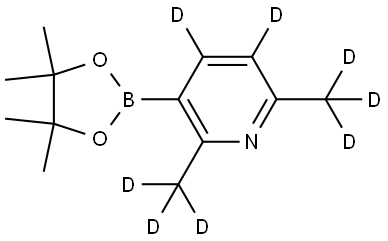 2,6-bis(methyl-d3)-3-(4,4,5,5-tetramethyl-1,3,2-dioxaborolan-2-yl)pyridine-4,5-d2 Struktur