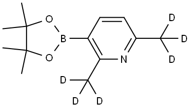 2,6-bis(methyl-d3)-3-(4,4,5,5-tetramethyl-1,3,2-dioxaborolan-2-yl)pyridine Struktur