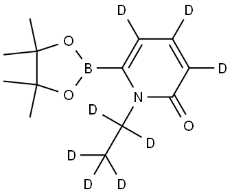 1-(ethyl-d5)-6-(4,4,5,5-tetramethyl-1,3,2-dioxaborolan-2-yl)pyridin-2(1H)-one-3,4,5-d3 Struktur