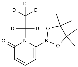 1-(ethyl-d5)-6-(4,4,5,5-tetramethyl-1,3,2-dioxaborolan-2-yl)pyridin-2(1H)-one Struktur