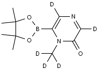 1-(methyl-d3)-6-(4,4,5,5-tetramethyl-1,3,2-dioxaborolan-2-yl)pyrazin-2(1H)-one-3,5-d2 Struktur