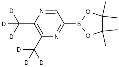 2,3-bis(methyl-d3)-5-(4,4,5,5-tetramethyl-1,3,2-dioxaborolan-2-yl)pyrazine Struktur